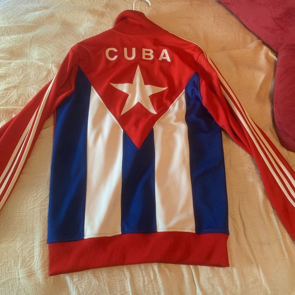 Adidas Red and Blue Cuba Jacket